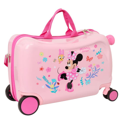 Maleta trolley rosa Baby Minnie Disney con ruedas y cinta bandolera - 2