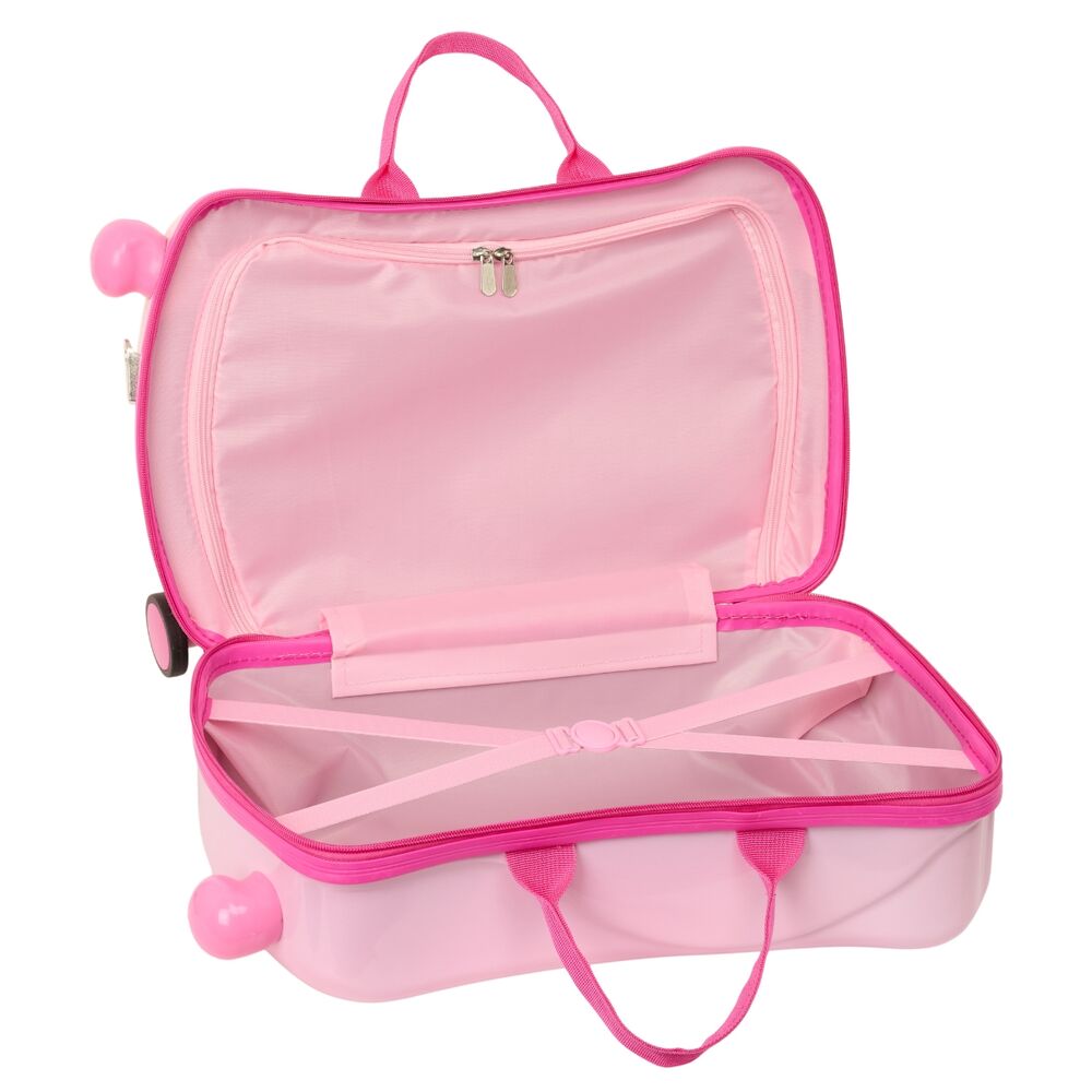 Maleta trolley rosa Baby Minnie Disney con ruedas y cinta bandolera - 4