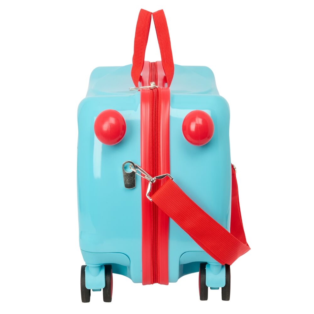 Maleta trolley turquesa Baby Mickey Disney con detalles rojos - 2