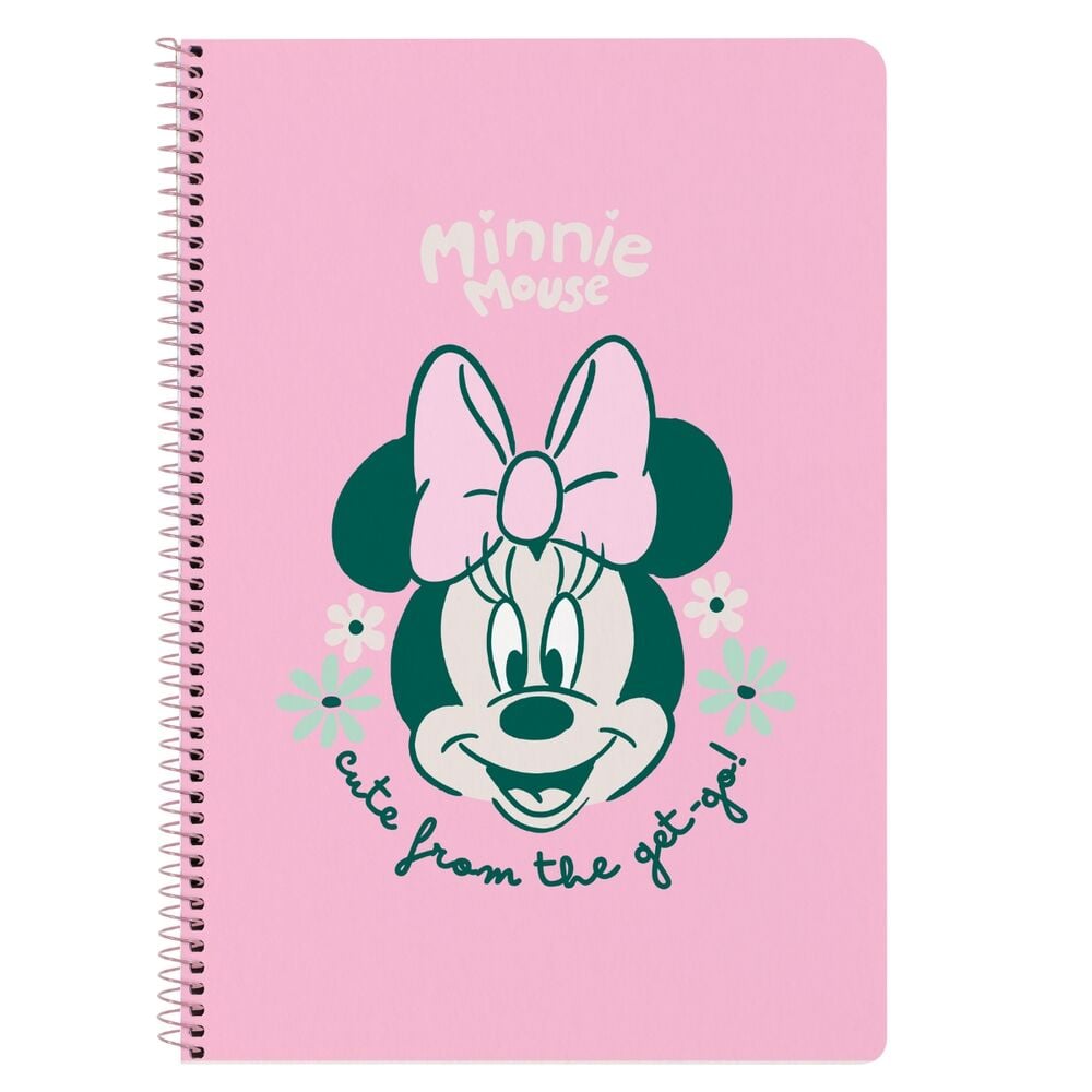 Cuaderno A4 rosa de Minnie Disney con espiral metálico