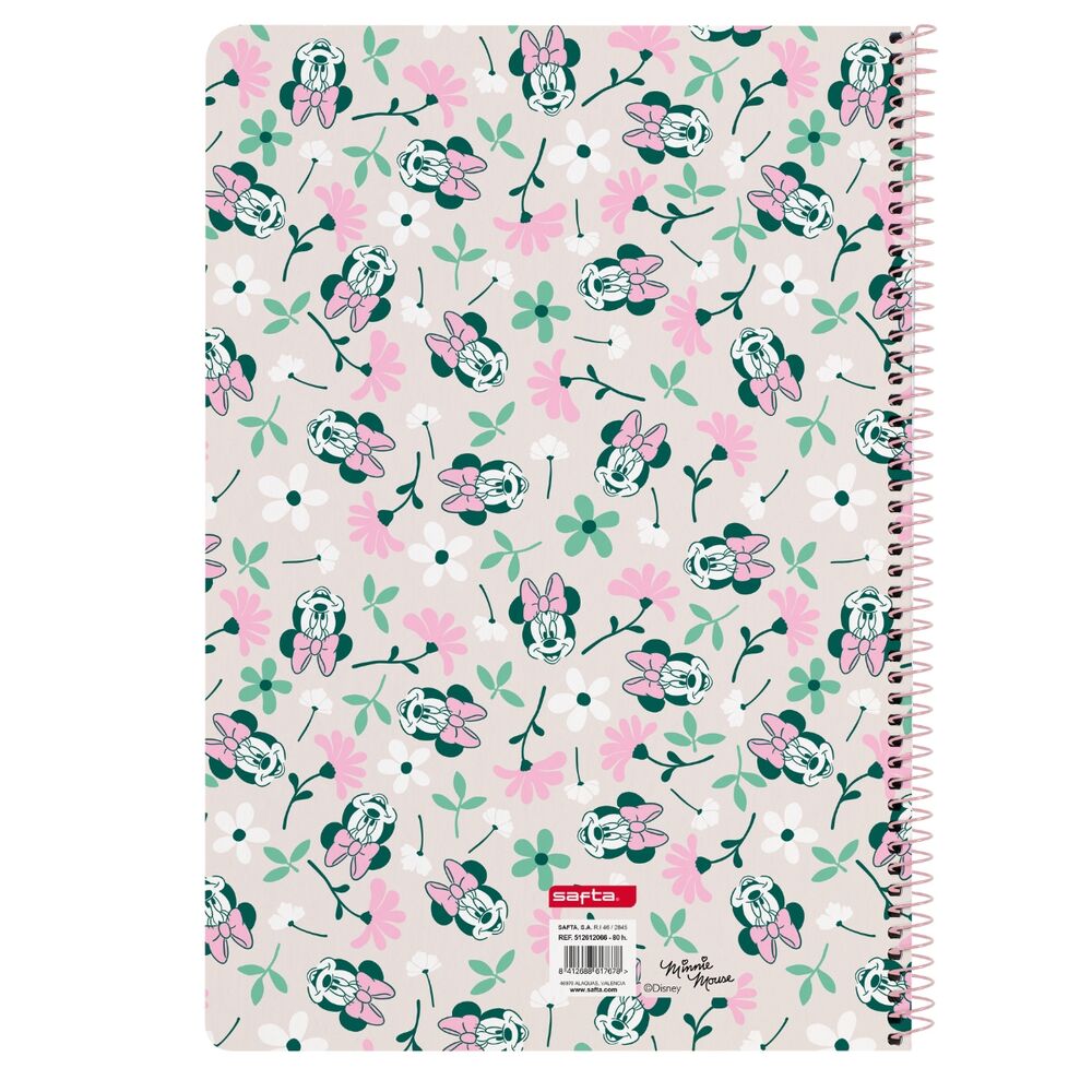 Cuaderno A4 rosa de Minnie Disney con espiral metálico - 2