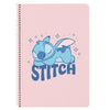 Cuaderno A4 rosa de Stitch Disney con espiral