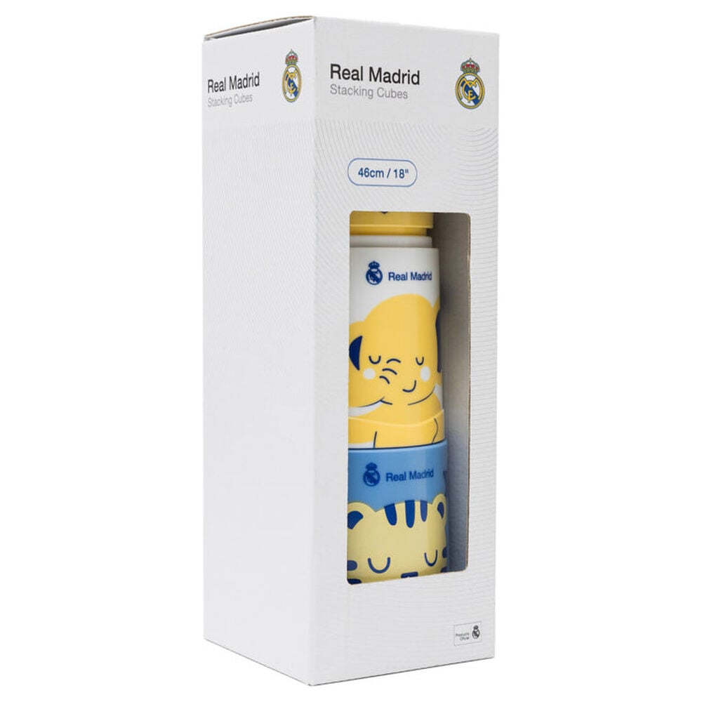 Cubos apilables MINILAND del Real Madrid en amarillo y azul