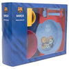 Set de vajilla infantil F.C. Barcelona con plato, bol, vaso y cubiertos