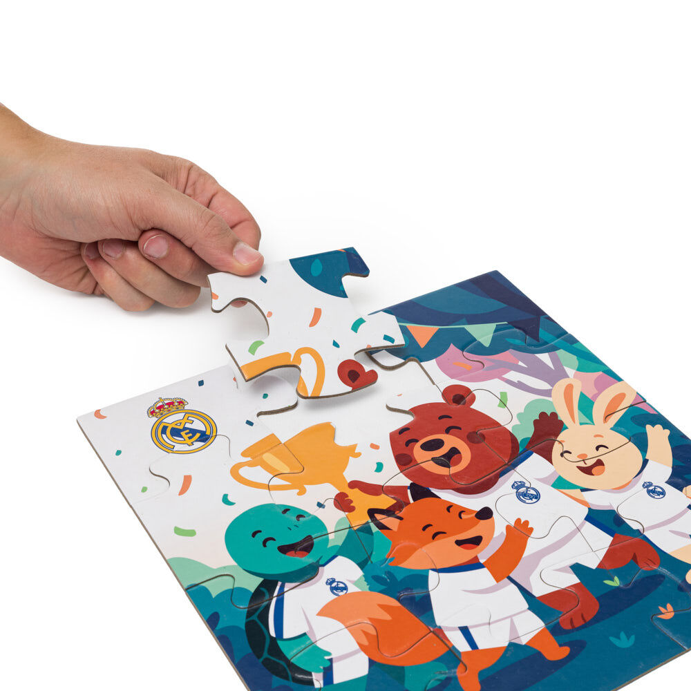 Puzzle MINILAND de 12 piezas con escudo y jugadores del Real Madrid - 3
