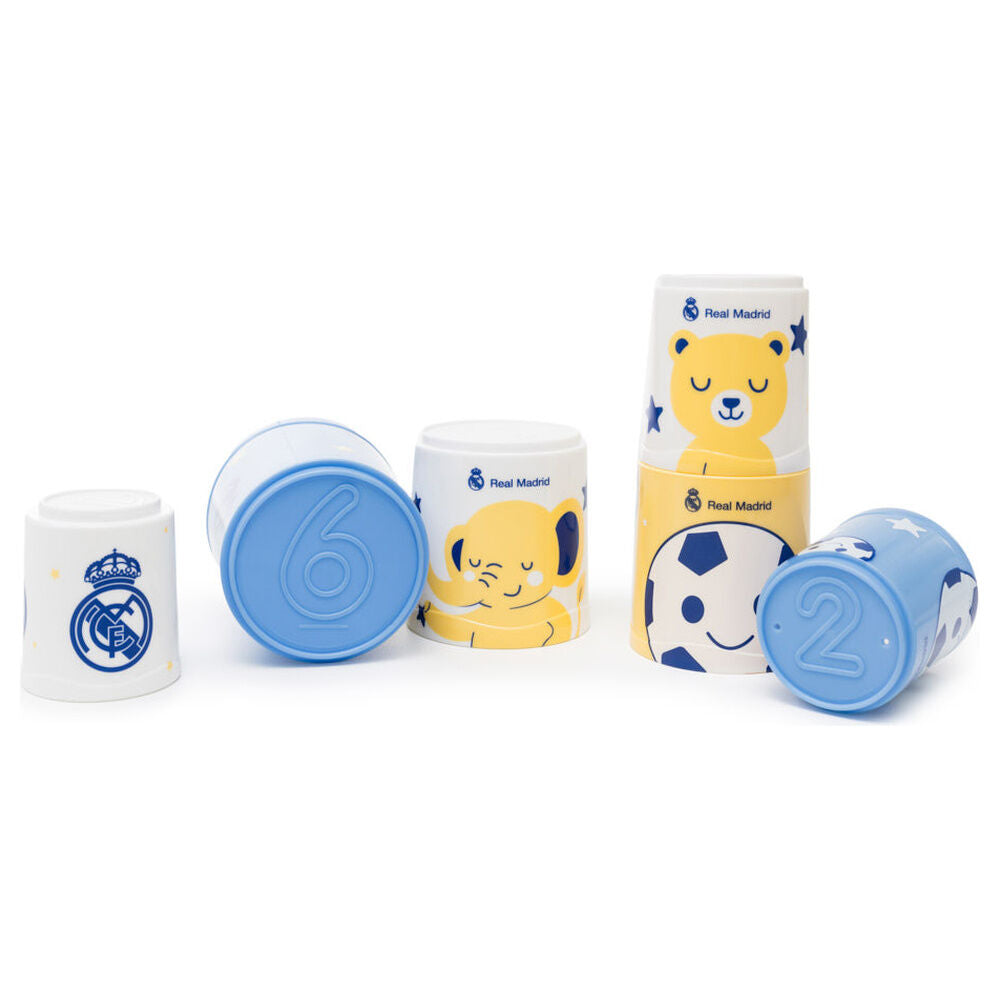 Cubos apilables MINILAND del Real Madrid en amarillo y azul - 3