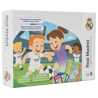 Juego de mesa Juntos Jugamos Real Madrid con tablero, dados, peones y tarjetas - 4