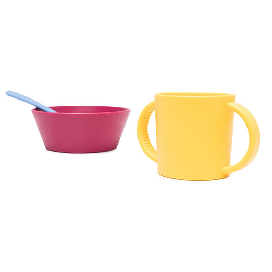 Set de vajilla infantil F.C. Barcelona con plato, bol, vaso y cubiertos - 4