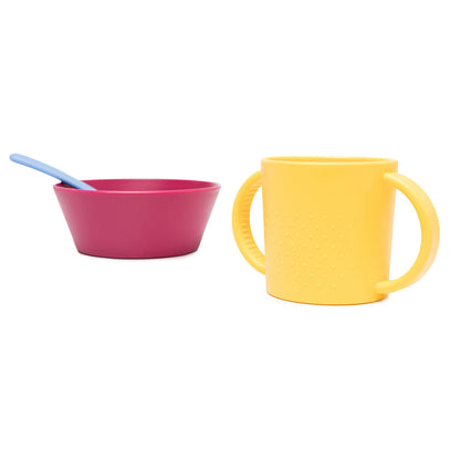 Set de vajilla infantil F.C. Barcelona con plato, bol, vaso y cubiertos - 4