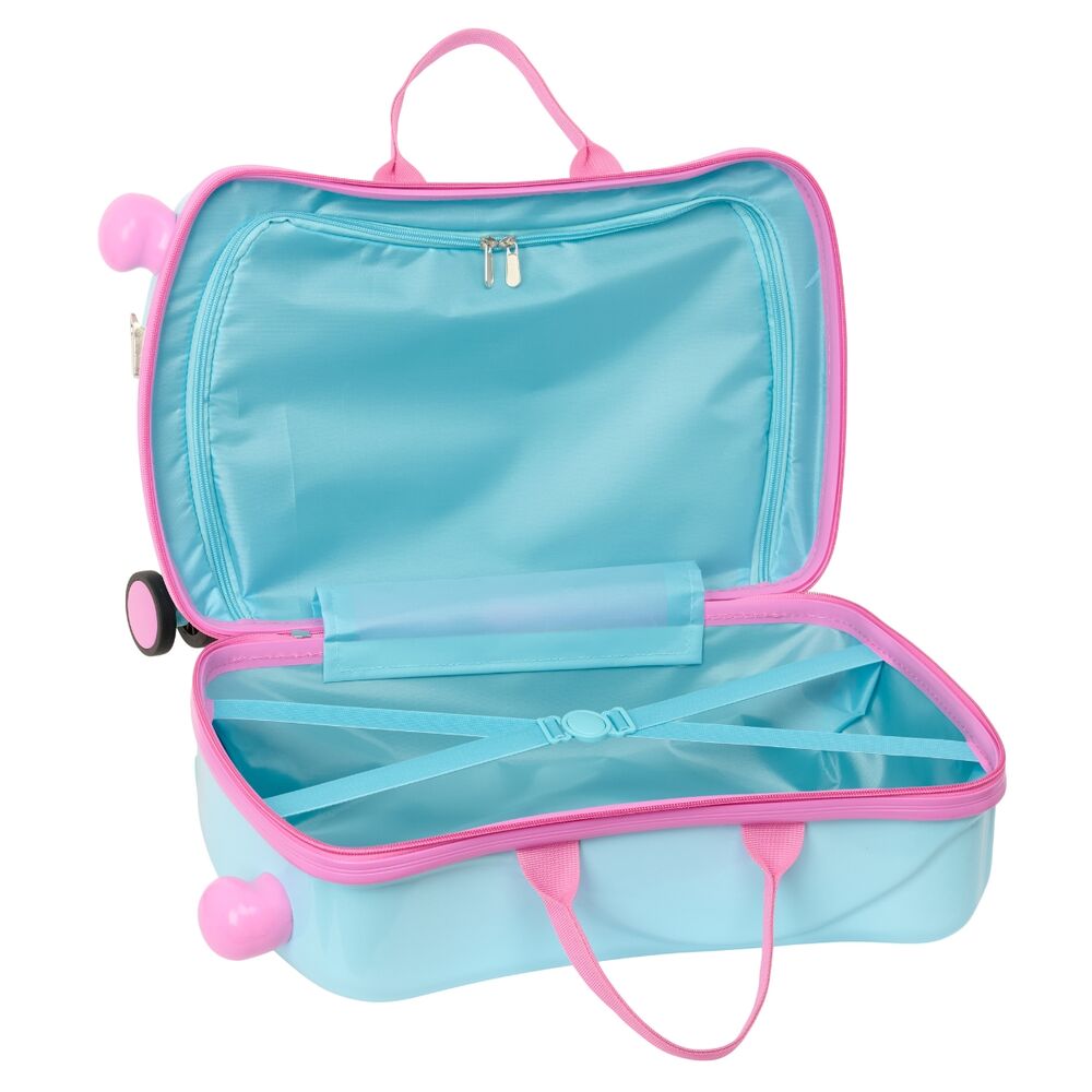 Maleta trolley Bright Stitch Disney azul claro con detalles rosas - 3