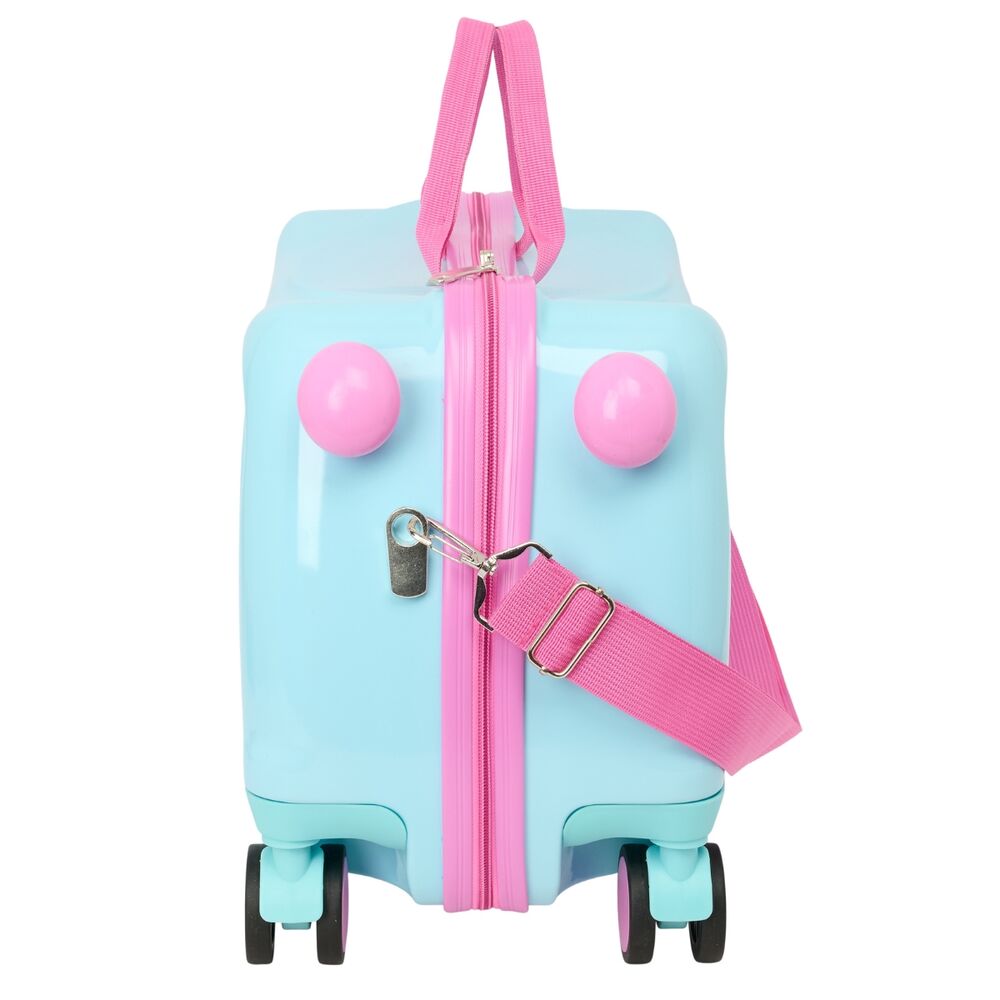 Maleta trolley Bright Stitch Disney azul claro con detalles rosas - 4