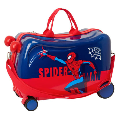 Maleta trolley Spider-Man Marvel azul y roja con ruedas dobles - 3