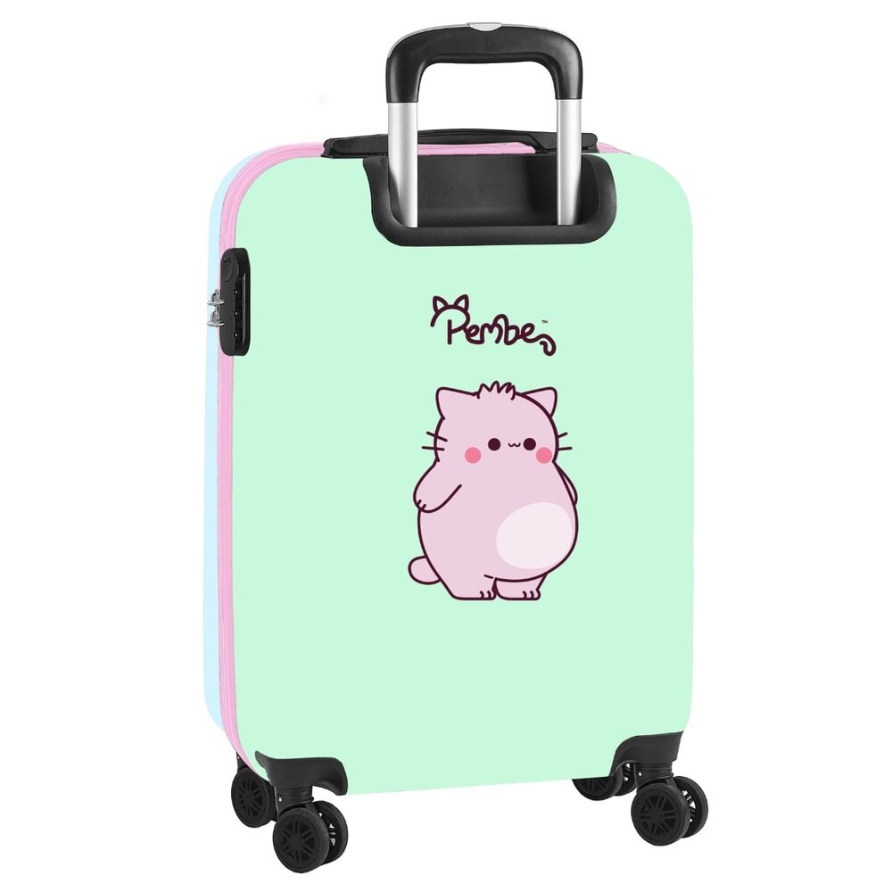 Maleta trolley SAFTA Pembe The Pink Cat azul claro con gato rosa - 4