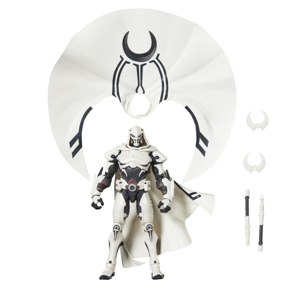 Figura articulada Moon Knight Marvel Legends de 15 cm con capa y armadura blanca - 2