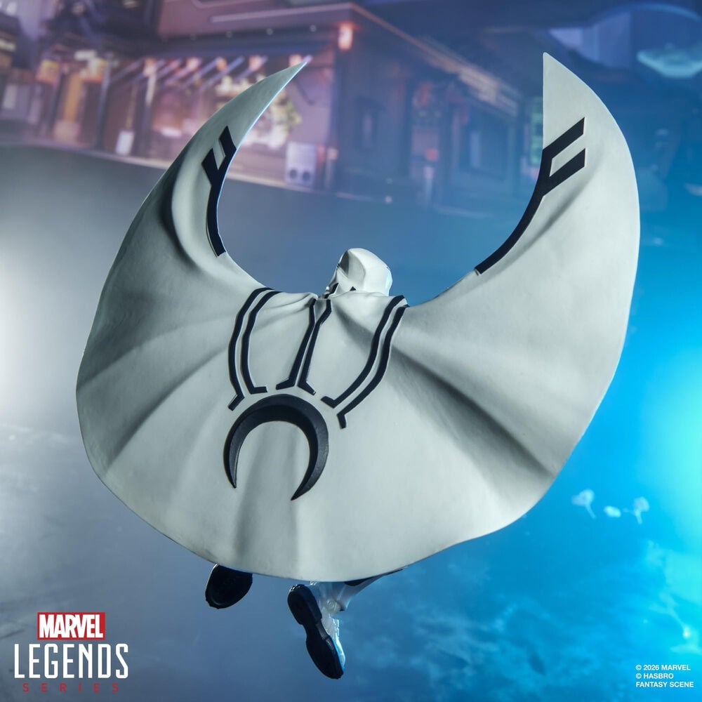 Figura articulada Moon Knight Marvel Legends de 15 cm con capa y armadura blanca - 4