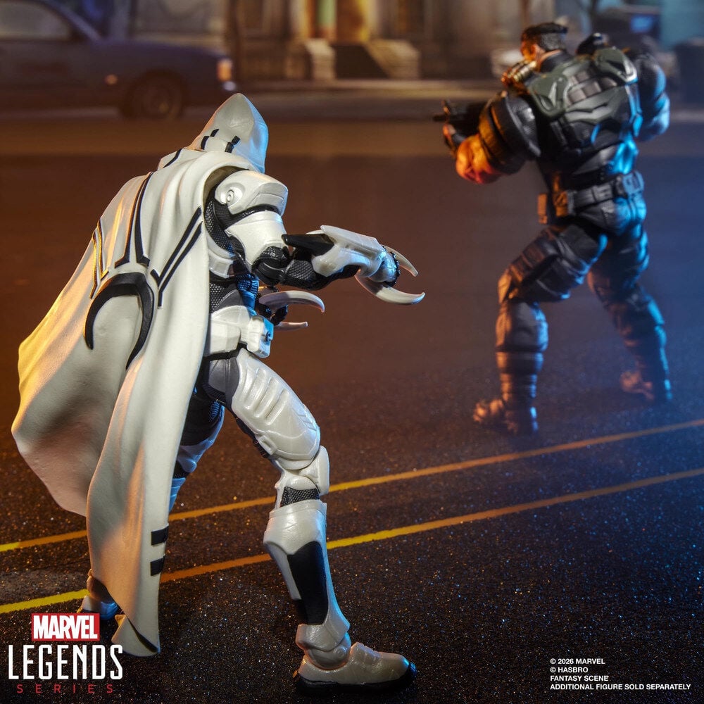 Figura articulada Moon Knight Marvel Legends de 15 cm con capa y armadura blanca - 8