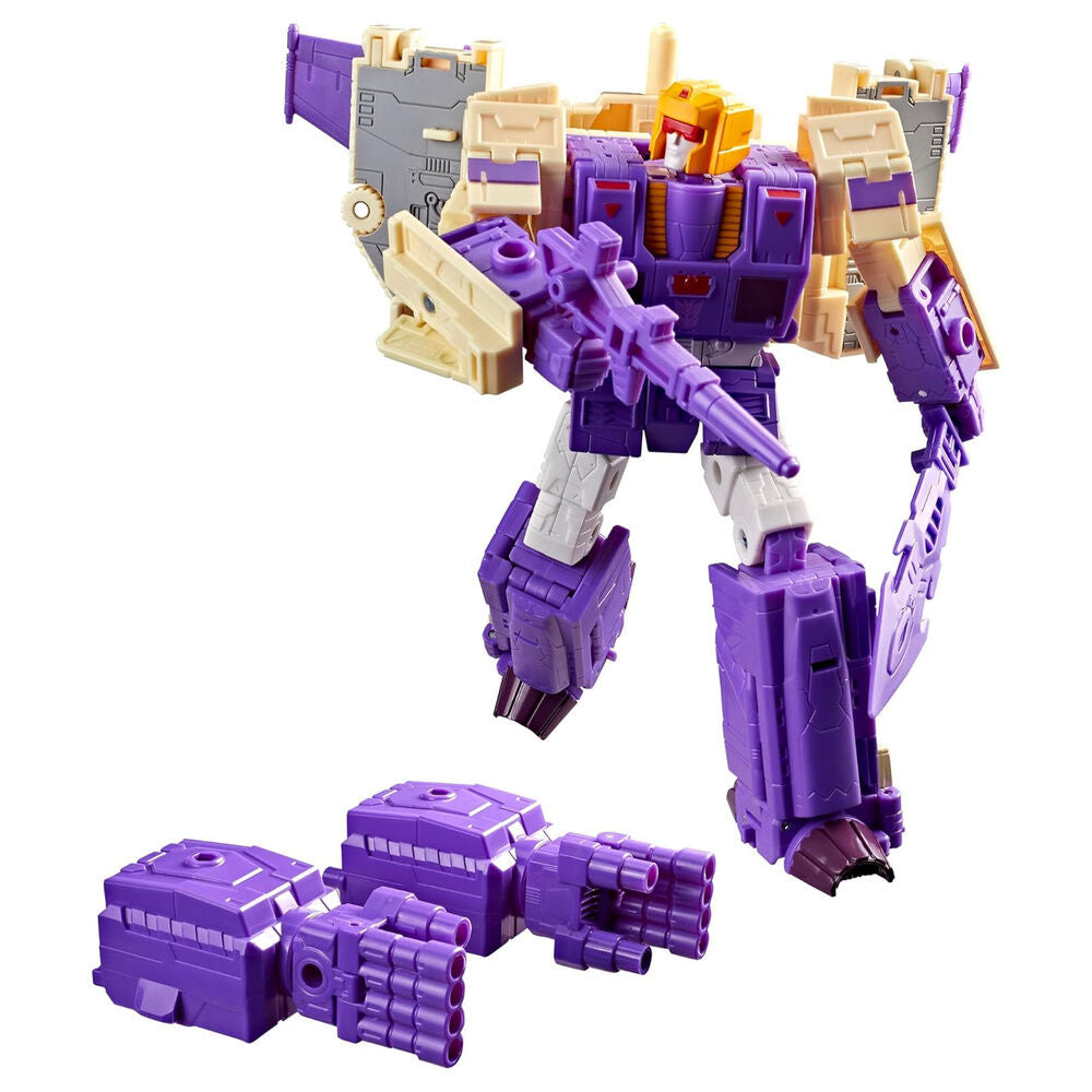 Figura articulada Blitzwing Transformers Studio Series en morado y beige - 2