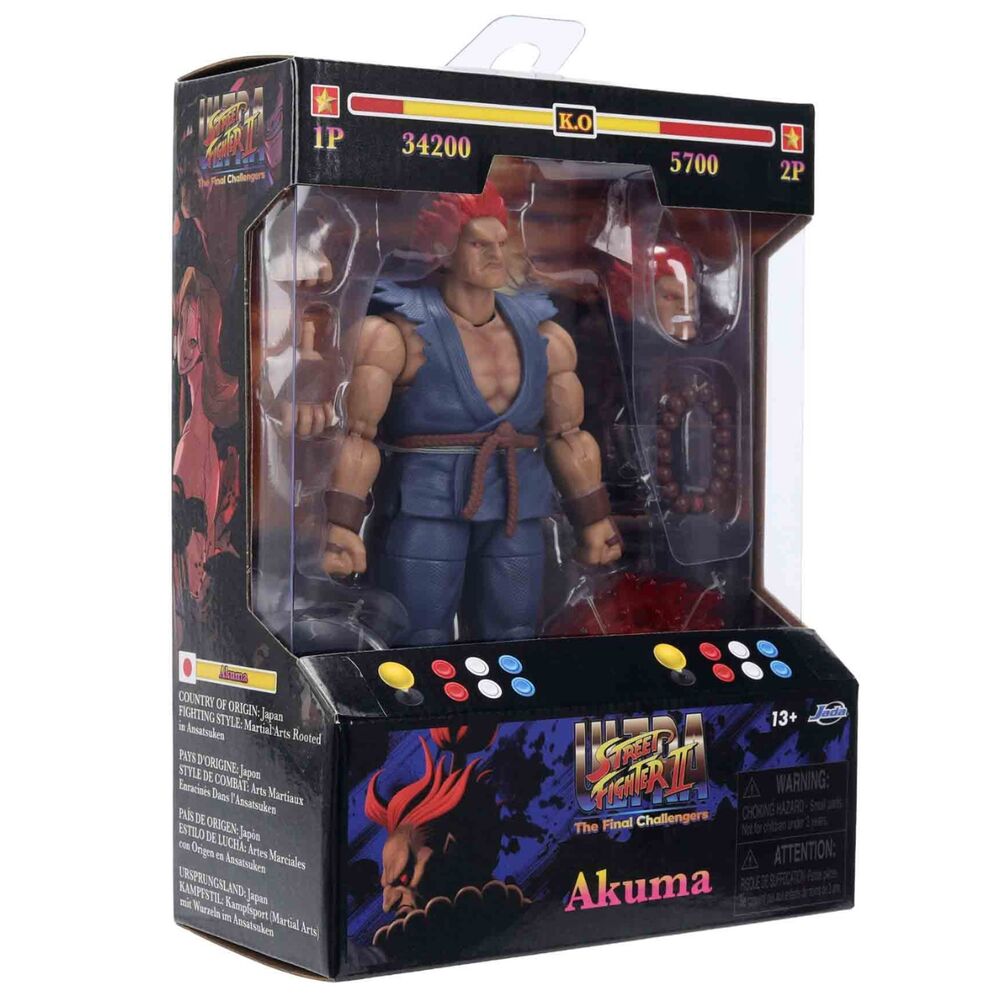 Figura articulada de Akuma de Street Fighter II con uniforme azul - 2