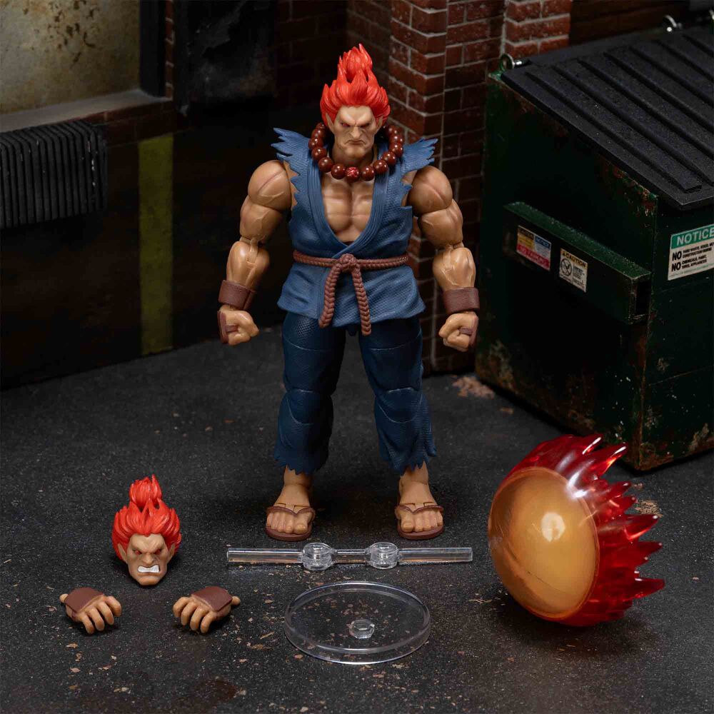 Figura articulada de Akuma de Street Fighter II con uniforme azul - 5