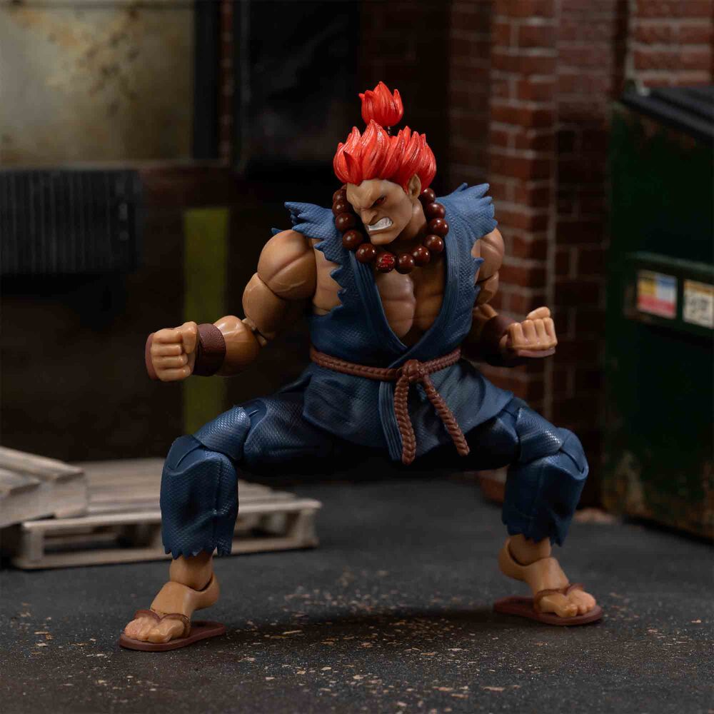 Figura articulada de Akuma de Street Fighter II con uniforme azul - 10