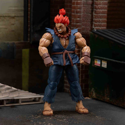 Figura articulada de Akuma de Street Fighter II con uniforme azul - 11
