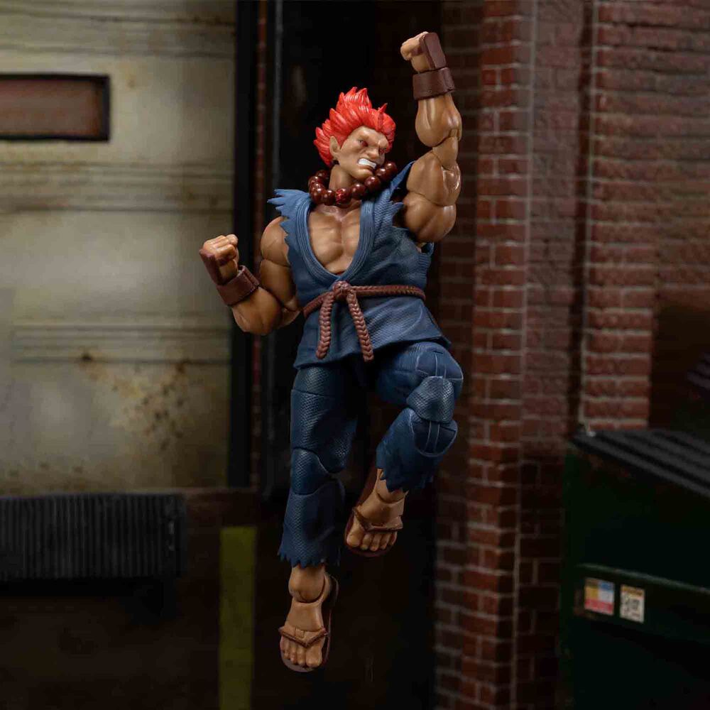 Figura articulada de Akuma de Street Fighter II con uniforme azul - 12