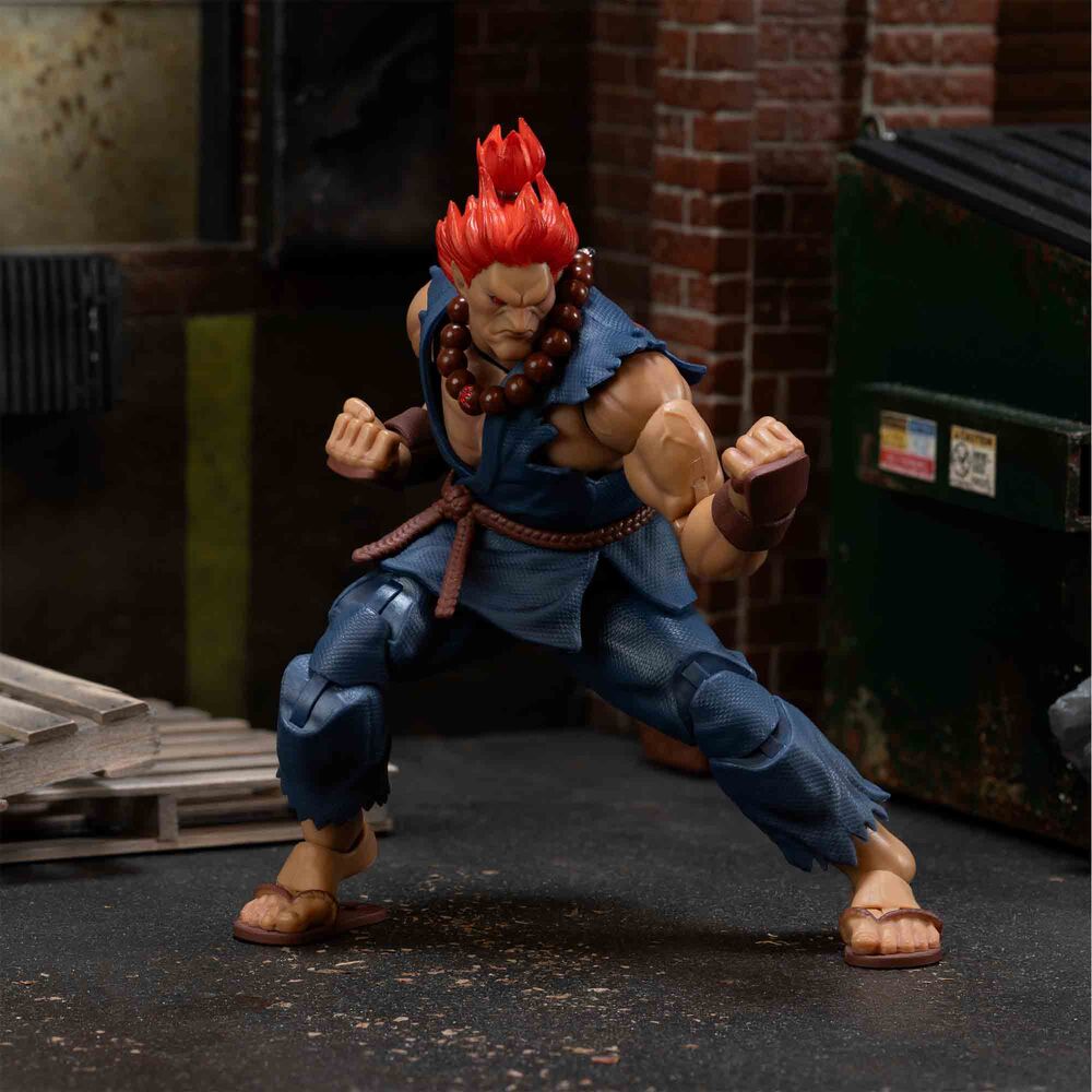 Figura articulada de Akuma de Street Fighter II con uniforme azul - 15