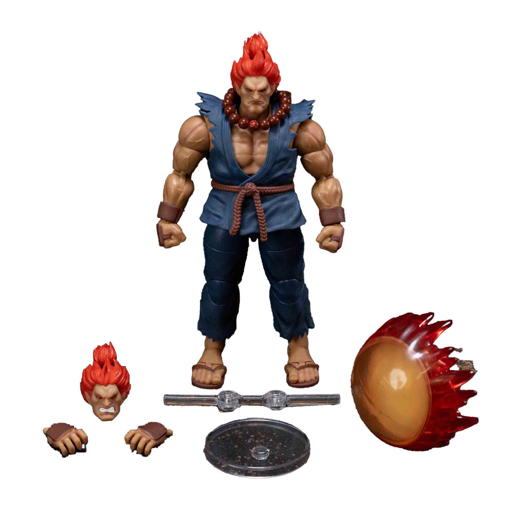 Figura articulada de Akuma de Street Fighter II con uniforme azul - 17