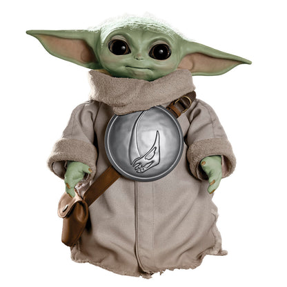 Figura animatrónica de Grogu de Star Wars con túnica beige