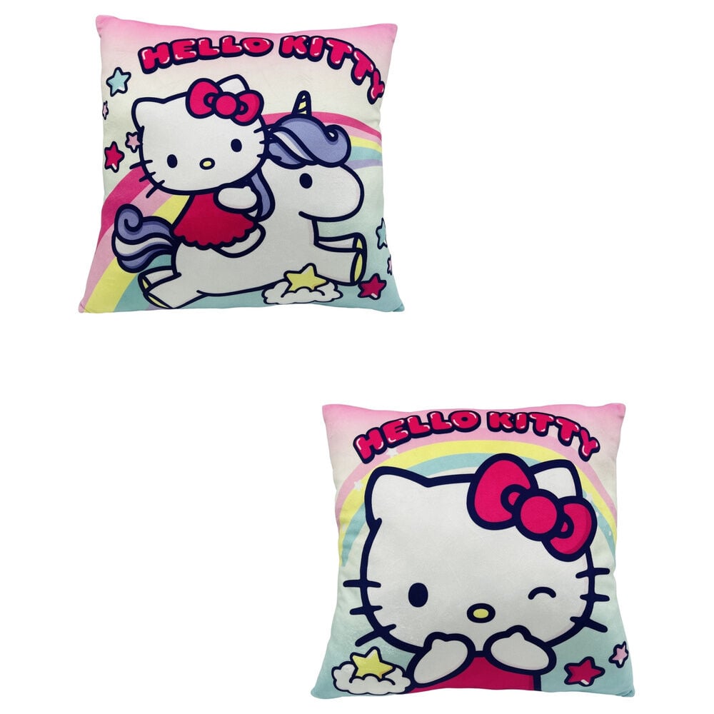 Cojín SANRIO de Hello Kitty con unicornio y arcoíris