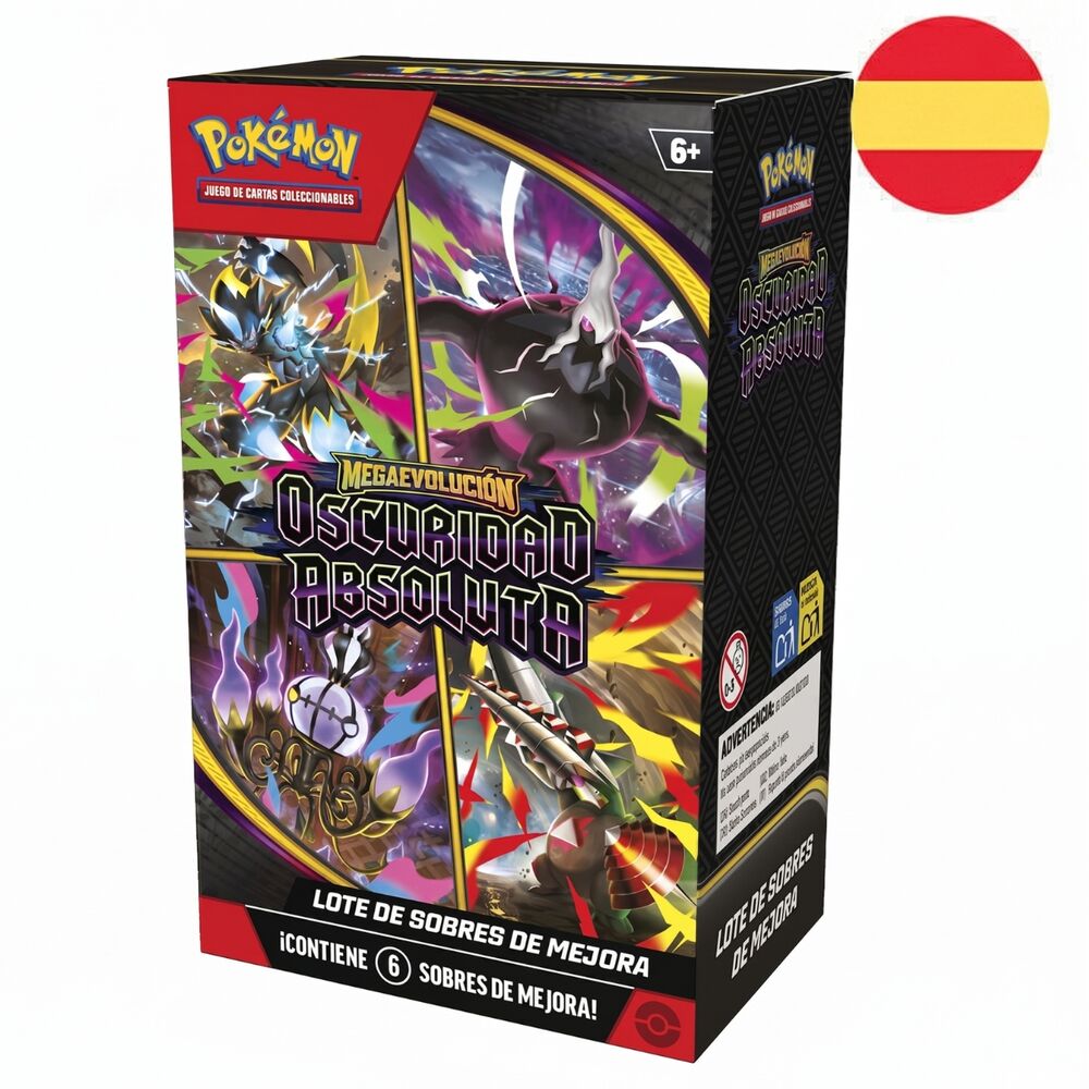 Booster bundle Pokémon Megaevolución Oscuridad Absoluta con 6 sobres de mejora