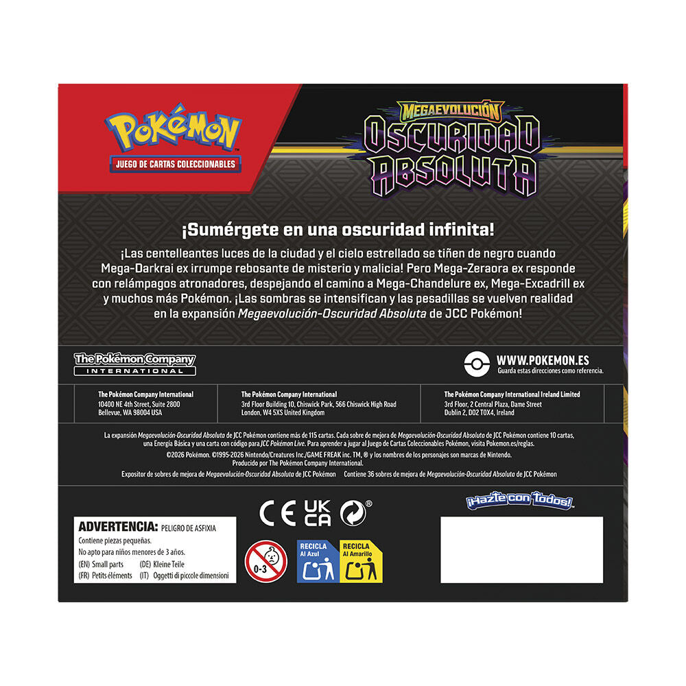 Sobre de cartas Pokémon Megaevolución Oscuridad Absoluta - 4