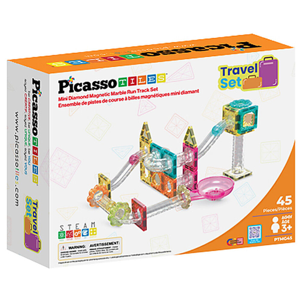 Caja del circuito de canicas magnético Picasso Tiles de 45 piezas