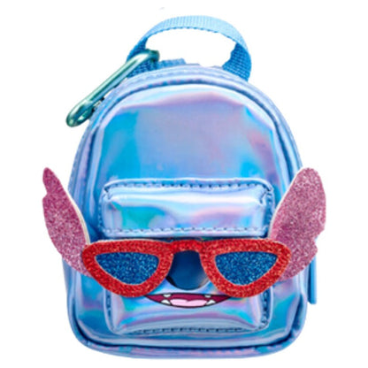 Mini mochila holográfica azul de Stitch con gafas