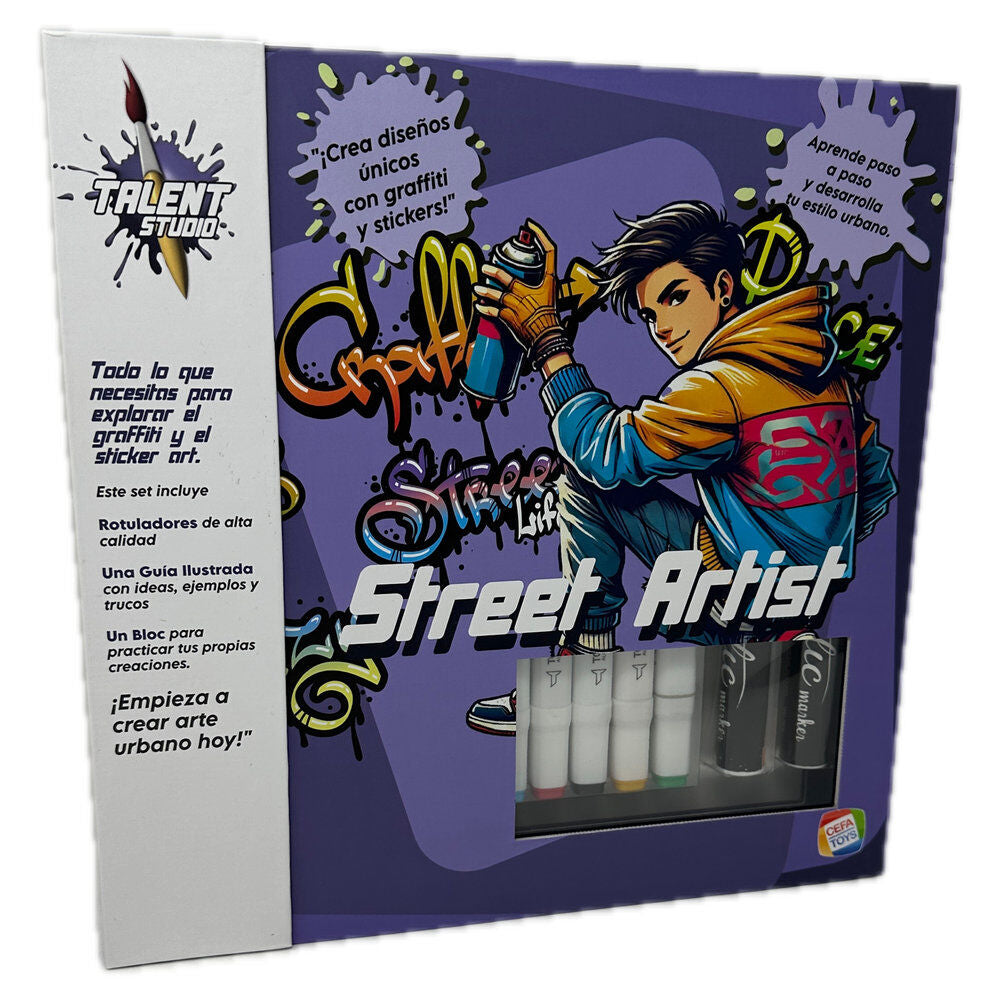 Set Diseñador Graffiti Talent Studio de CEFA TOYS con rotuladores y bloc
