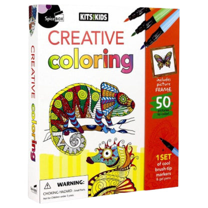 Set Petit Picasso con marcadores, plumas de gel y láminas para colorear