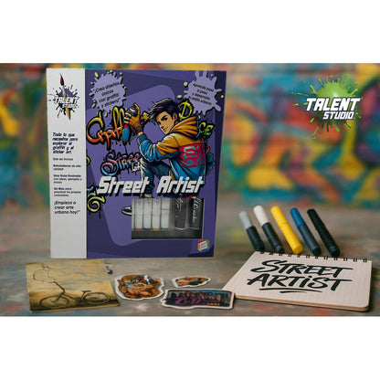 Set Diseñador Graffiti Talent Studio de CEFA TOYS con rotuladores y bloc - 2