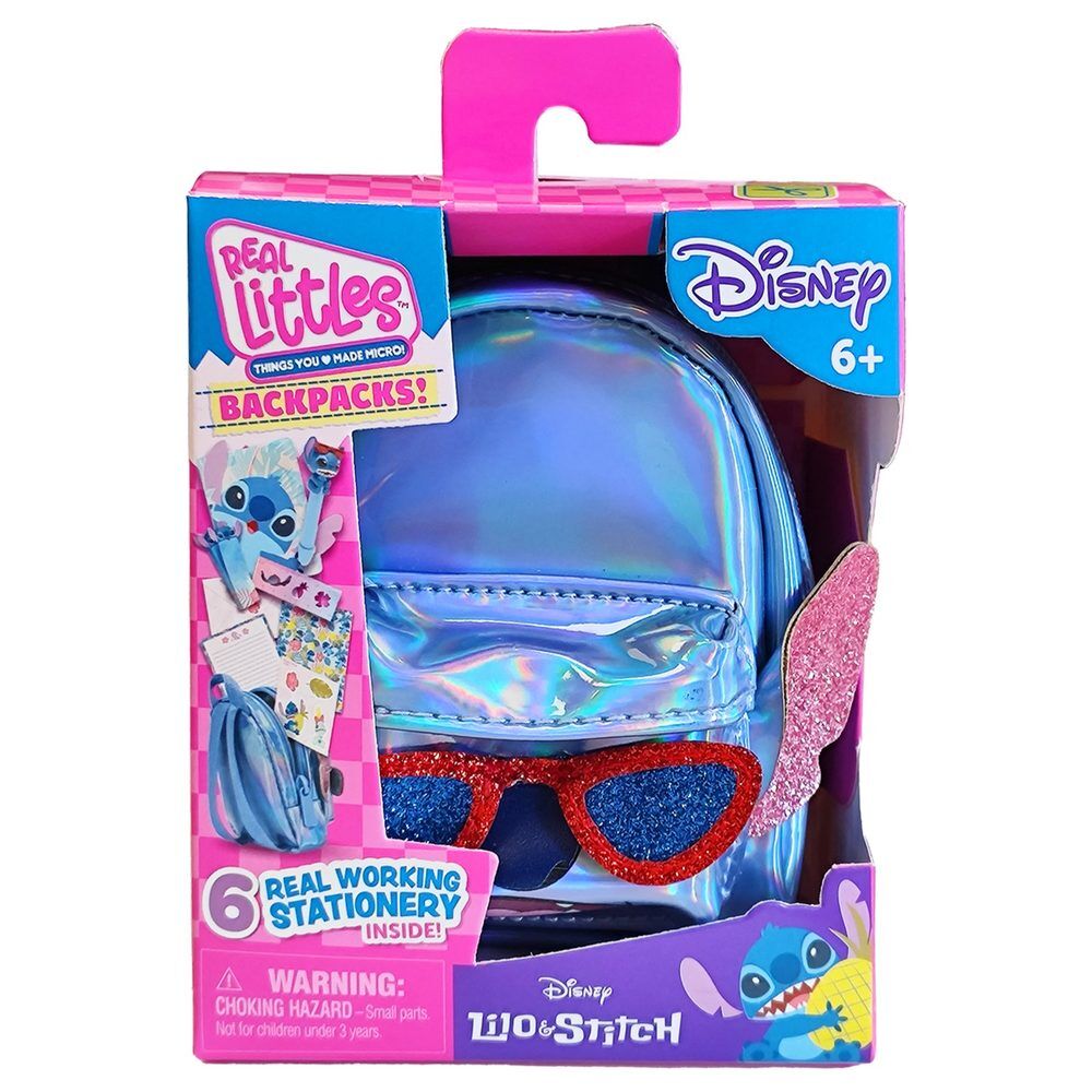 Mini mochila holográfica azul de Stitch con gafas - 3