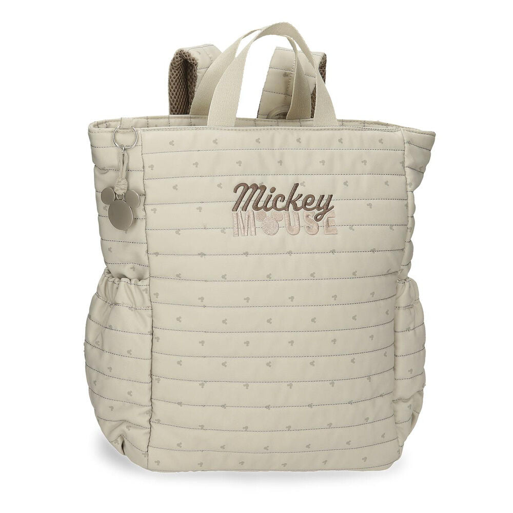 Mochila beige Duna de Mickey Disney con bolsillos laterales