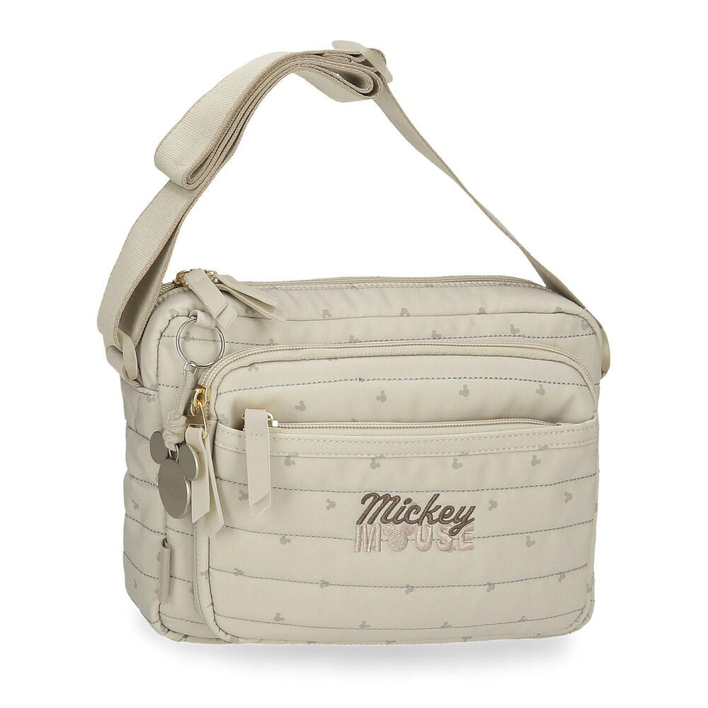 Bolso bandolera beige Duna de Mickey Disney con varios bolsillos