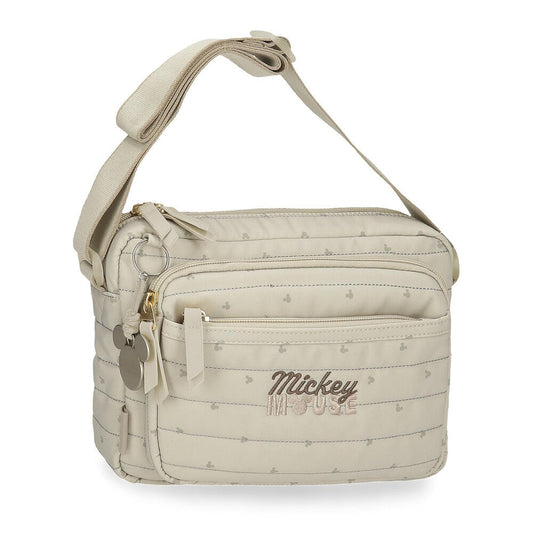 Bolso bandolera beige Duna de Mickey Disney con varios bolsillos