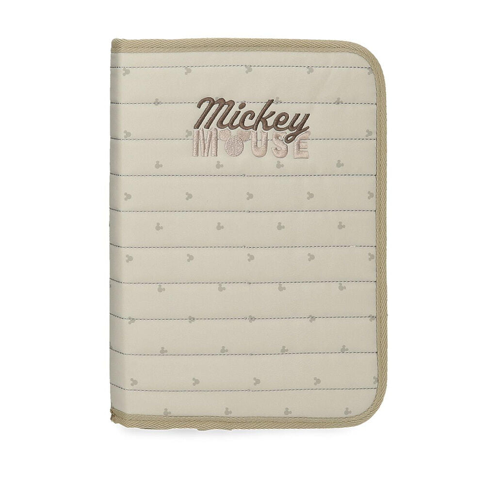 Portadocumentos beige Duna con diseño de Mickey Disney