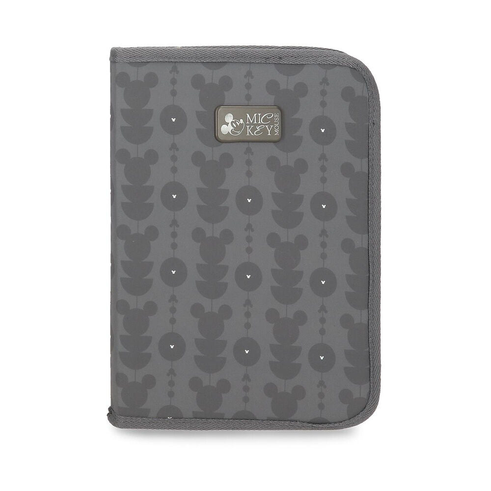 Portadocumentos gris Zenia con estampado de Mickey Disney