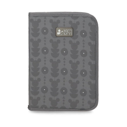 Portadocumentos gris Zenia con estampado de Mickey Disney