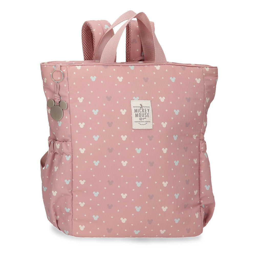 Mochila rosa de Mickey Disney Luma con estampado de estrellas
