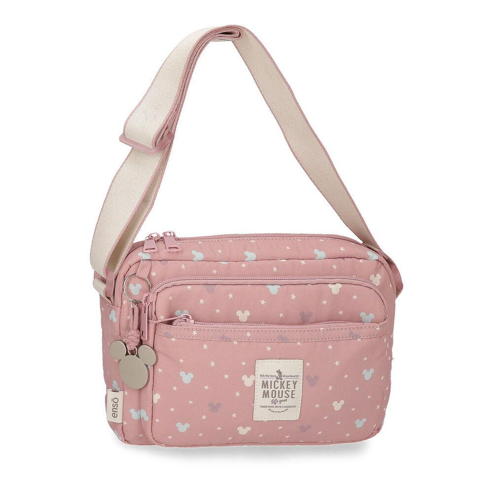 Bolso bandolera rosa Luma de Mickey Disney con correa ajustable