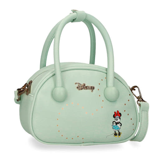 Bolso Luxe Minnie Disney verde menta con asas y correa lateral
