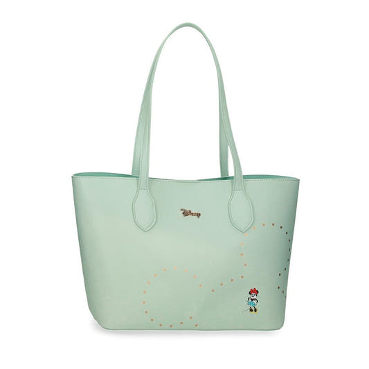 Bolso tote verde menta con Minnie de Disney