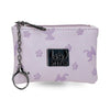Monedero lila Bloom Stitch Disney con cremallera y anilla metálica