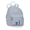 Mochila de paseo azul Stitch Disney con bolsillo frontal